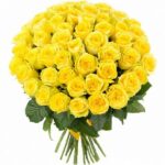 50 Yellow Roses-You can also coordinate with it the best types of chocolate, such as Patchi or Ferraro Rocher