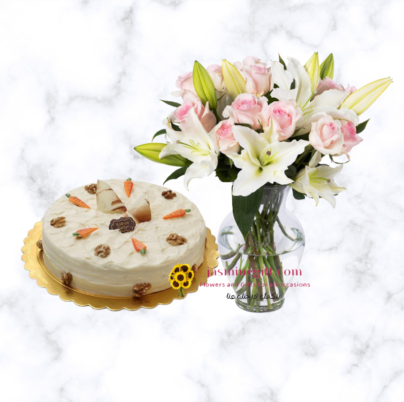 Mini White Rosebuds, Verbena And Ivy Spray Cake Decoration