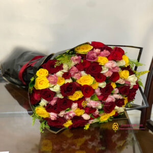 100 roses mixed delivery Amman Jordan Flowers and Gifts Delivery in Amman Jordan