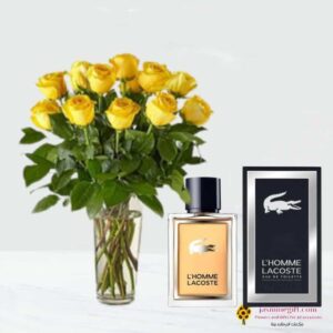 LACOSTE send gift to amman perfuom online with flower