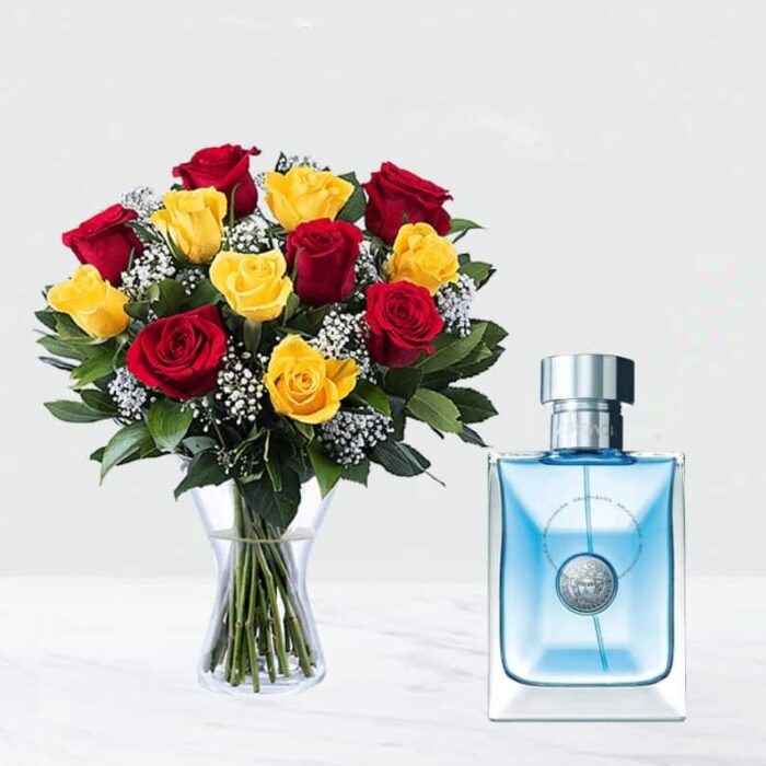 versace send gift to amman perfuom online with flower