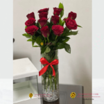 Ruby Rose Vase, send flowers to amman jordan