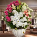 Luxury Pink & White Arrangement , flower delivery amman