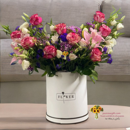 Flower in a Box best Gift to Send Flower to Amman Jordan Jasmine Gift