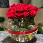 valentine's day red rose in a vase, send flowers for valentines day to amman jordan