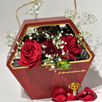 box flowers red, send flowers for love day to amman