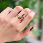 Two Letters Ring silver