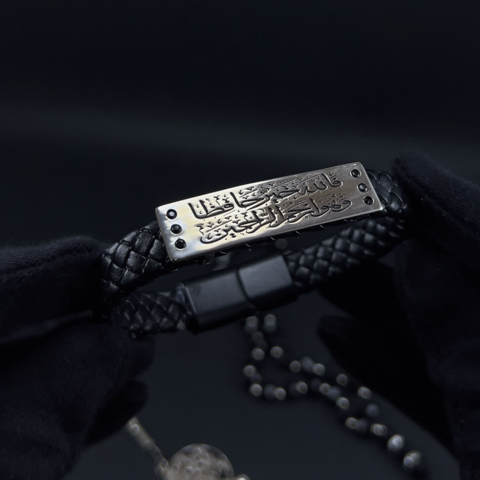 ⁦اسوارة فضة منقوشة باللون الأسود⁩ - الصورة ⁦6⁩