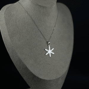 BEST FLOWERS AND GIFT SHOP IN AMMAN Silver Snowflake Necklace christmas,send gifts to amman