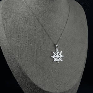 Silver Snowflake Necklace christmas,send gifts to amman