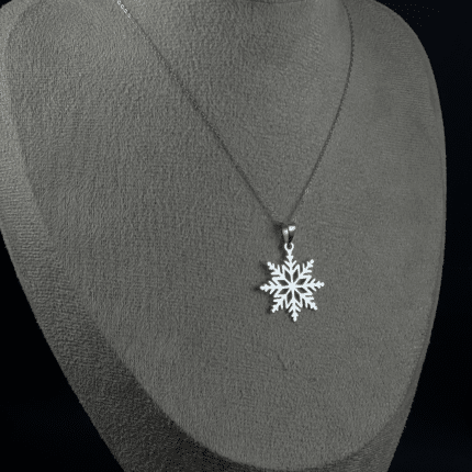 Silver Snowflake Necklace christmas,send gifts to amman